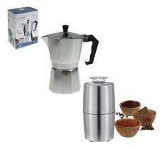 Kit Cafeteira Italiana + Moedor De Café Elétrico