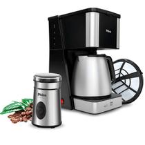 Kit Cafeteira Jarra de Aluminio + Moedor Grano Aroma