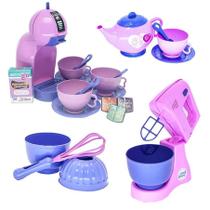 Kit Cafeteira Menina Brinquedo Rosa Brinquedo Xícaras 22Pç - Altimar