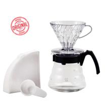 Kit Cafeteira Portátil Manual Hario V60 02 Preta De Filtro, A Preferida dos Baristas!