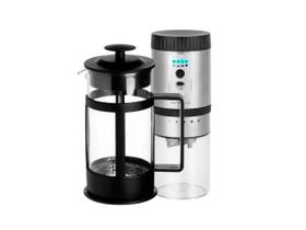 Kit Cafeteira Prensa Francesa de Vidro e Plástico 600ML e Moedor de Café Elétrico Inox e Vidro Recarregável USB Kit Cafeteira Prensa Francesa de Vidro e Plástico 600ML e Moedor de Café Elétrico Inox e Vidro Recarregável USB