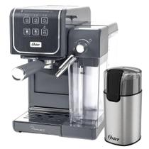 Kit Cafeteira PrimaLatte Touch e Moedor de Café Elétrico Oster 220V