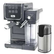 Kit Cafeteira PrimaLatte Touch e Moedor de Café Elétrico Oster Kit Cafeteira PrimaLatte Touch e Moedor de Café Elétrico Oster