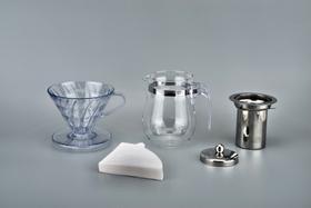 Kit Cafeteira Raleo V60 Jarra+tampa+suporte+40 Filtro Branco Kit Cafeteira Raleo V60 Jarra+tampa+suporte+40 Filtro Branco