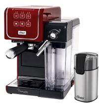 Kit Cafeteira Touch Red E Moedor De Café Elétrico Oster 220V