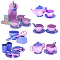 Kit Cafeteria Brinquedo Menina Forma Copo Infantil Rosa 39pç