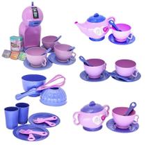 Kit Cafeteria Brinquedo Menina Forma Copo Infantil Rosa 39Pç