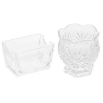 Kit Cafezinho Porta Colher e Porta Sachê de Cristal Lyor