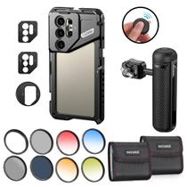 Kit Cage Para Samsung S24 Ultra Com Handle + Kit 7 Filtros Uv Cpl Nd Kit Cage Para Samsung S24 Ultra Com Handle + Kit 7 Filtros Uv Cpl Nd