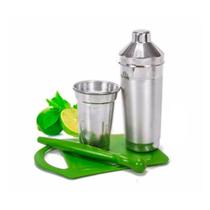 Kit Caipirinha Coqueteleira Socador Mini Tabua. - Analeni