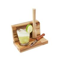 Kit caipirinha de madeira 5 peças primewood - 1121