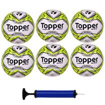 Kit Caixa 6 Bolas Campo Topper Slick Am + Bomba