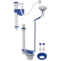 Kit Caixa Acoplada Blukit 340285 Acionador Superior Cromado