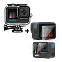 Kit Caixa Acrílica Estanque + Películas Vidro Goprohero 9 10