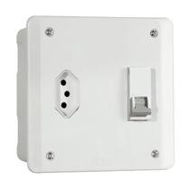 Kit Caixa ASTOP com Tomada 2P + T 20A C6 Kit Caixa ASTOP com Tomada 2P + T 20A C6