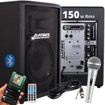 KIT CAIXA AT 8-150w + MICROFONE