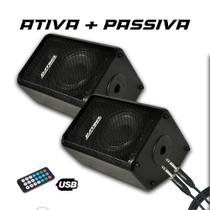 Kit Caixa Ativa e Passiva 8" Datrel 8.150 com Bluetooth 300 Watts
