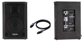 Kit Caixa Ativa + Passiva 10" 200W SAGA USB BT CABO