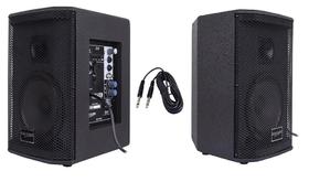 Kit Caixa Ativa + Passiva 6" 100W SAGA USB BT CABO - LL Audio