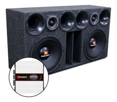 Kit Caixa Automotiva 2 Woofer Pancadão Taramps 3000w