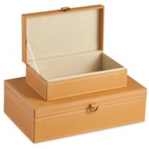 Kit Caixa Baú Mostarda - 2 peças Kit Caixa Baú Mostarda - 2 peças