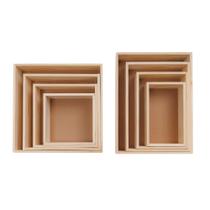 Kit Caixa Box Madeira Alta Pinus Cru Kit Caixa Box Madeira Alta Pinus Cru
