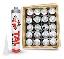Kit Caixa c/20 Un. Cola p/Vidros Parabrisas Automotivo Pu55 Talglass658 400g Alta Vedação e Colagem