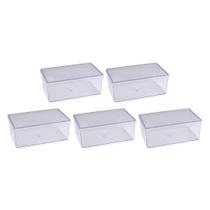KIT CAIXA CAKE BOX RETANGULAR 20x12x8CM 1,500ML C/5-BLUESTAR