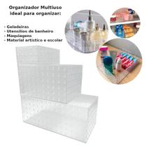 Kit Caixa Cesto Organizador Multiuso Empilhável - 3 Tamanhos
