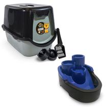 Kit Caixa de Areia Gato Gatos Grandes + Bebedouro Fonte Cascata automatico bivolt 2,5L