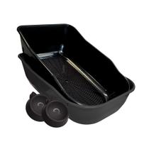 Kit caixa de areia para gato gatos grande furba com comedouro e peneira de residuos pratica
