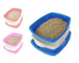 Kit Caixa De Areia Para Gatos Furba Banheiro Grande Funda - FOUR PLASTIC