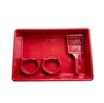 Kit Caixa de Areia para Gatos Higiênico com Pá Comedouro Bebedouro Banheira Sanitário Kit Caixa de Areia para Gatos Higiênico com Pá Comedouro Bebedouro Banheira Sanitário