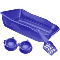 Kit Caixa de Areia para Gatos Pet Grandes Banheiro Sanitario Bandeja Furba Durapets