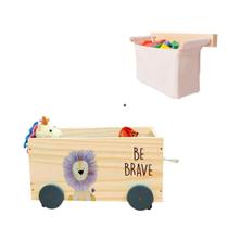 Kit Caixa De Brinquedos Montessori + Organizador Pocket