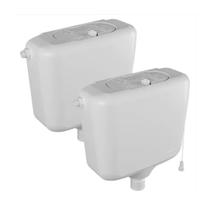 Kit Caixa De Descarga Alta 9l Para Parede De Banheiro - 2un
