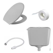 Kit Caixa De Descarga + Assento Universal + Engate 40cm