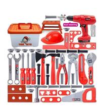 Kit Caixa De Ferramentas E Acessórios - Brinquedo 55 Peças