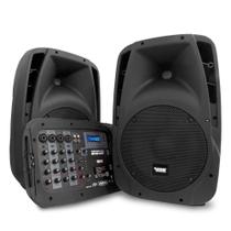 Kit Caixa de Som Amplificada Portátil Novik, 300W RMS, Preto - EVO410-II