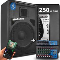 Kit Caixa de som AT-250w + Mesa de Som 8 Canais Mxt Kit Caixa de som AT-250w + Mesa de Som 8 Canais Mxt