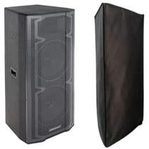 Kit Caixa de Som Ativa Dupla 15" Oneal OPB-5060D + Capa Protetora Cor:Preto
