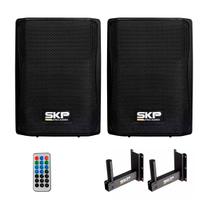 Kit Caixa De Som Ativa E Passiva 8 Polegadas Com Bluetooth TWS E 2 Suportes De Parede SK-208PX SKP Kit Caixa De Som Ativa E Passiva 8 Polegadas Com Bluetooth TWS E 2 Suportes De Parede SK-208PX SKP