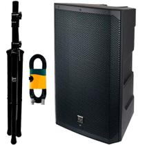 Kit Caixa de som Ativa Electro Voice Elx-200 15P GL 1200w 110/220v + Cabo e Suporte