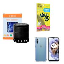 Kit Caixa de Som Bluetooth + Capinha Motorola G31 + Película 9D