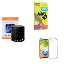 Kit Caixa de Som Bluetooth + Capinha Samsung A14 + Película 9D