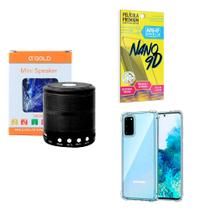 Kit Caixa de Som Bluetooth + Capinha Samsung S20 + Película 9D