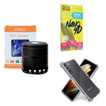 Kit Caixa de Som Bluetooth + Capinha Samsung S21 + Película 9D