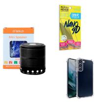 Kit Caixa de Som Bluetooth + Capinha Samsung S23 + Película 9D