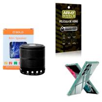 Kit Caixa de Som Bluetooth + Capinha Samsung S23 Ultra + Película 3D - AGold