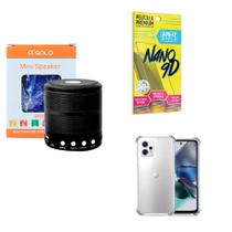 Kit Caixa De Som + Capinha Motorola G23 + Película 9D